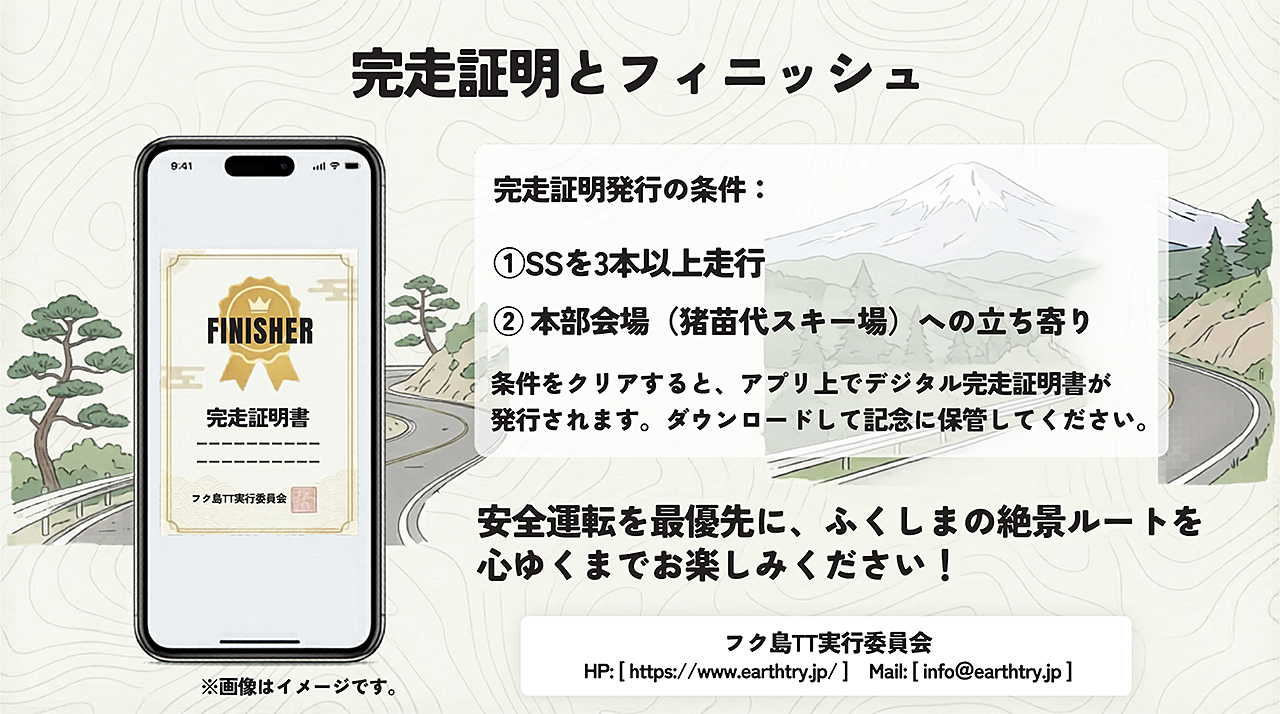 完走証明とフィニッシュ